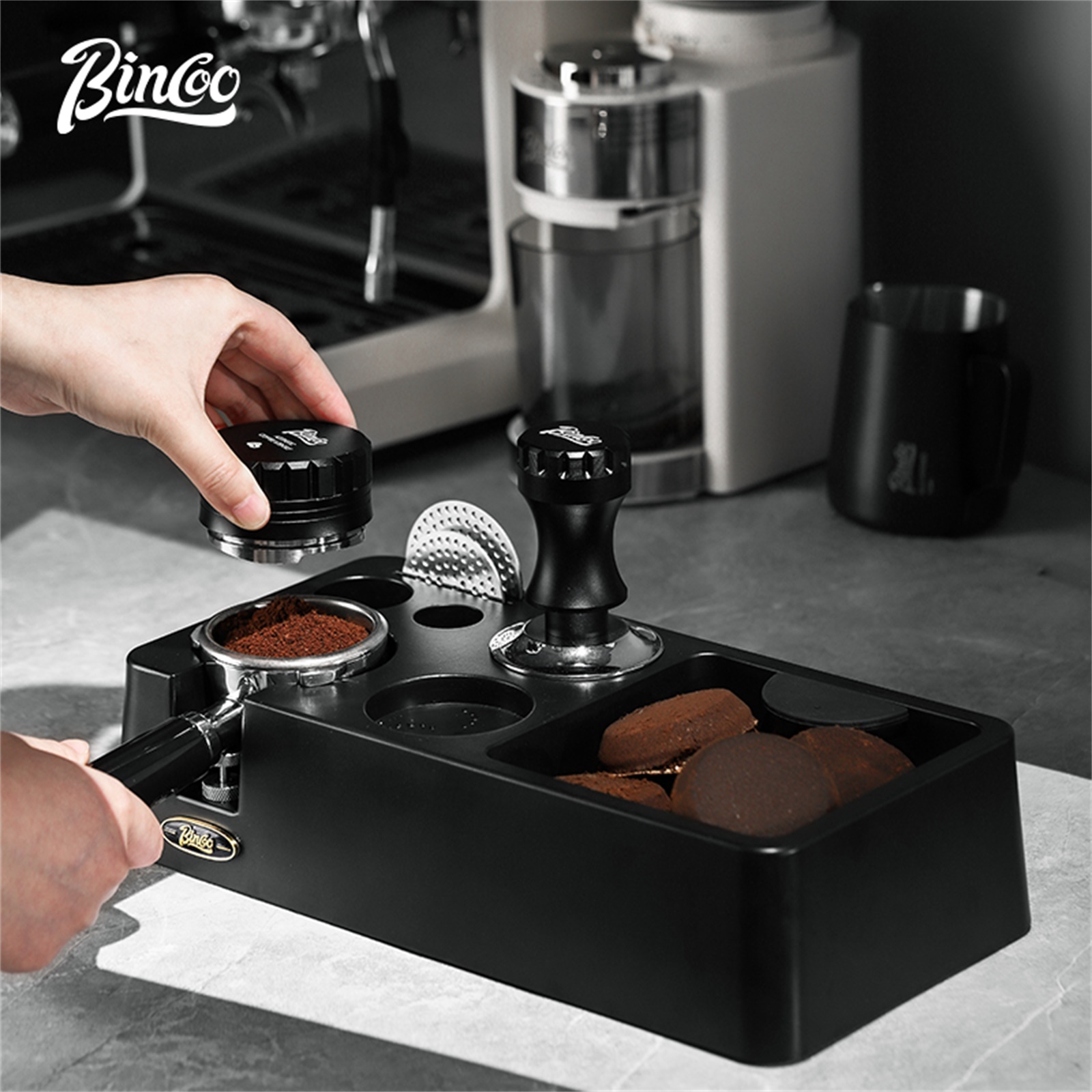Coffee Tamper Leveler - Распределитель кофе Bincoo 51/58 мм, тканевый
