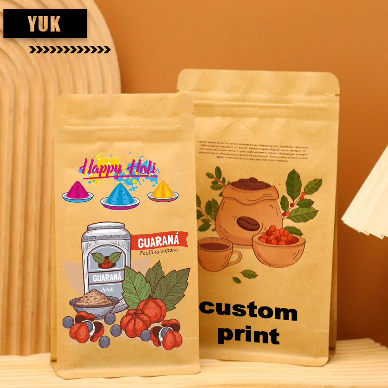 Coffee Tea For Plants - Растворимый кофе, восьмисторонний герметичный пакет-стойка, крафт-бумага,