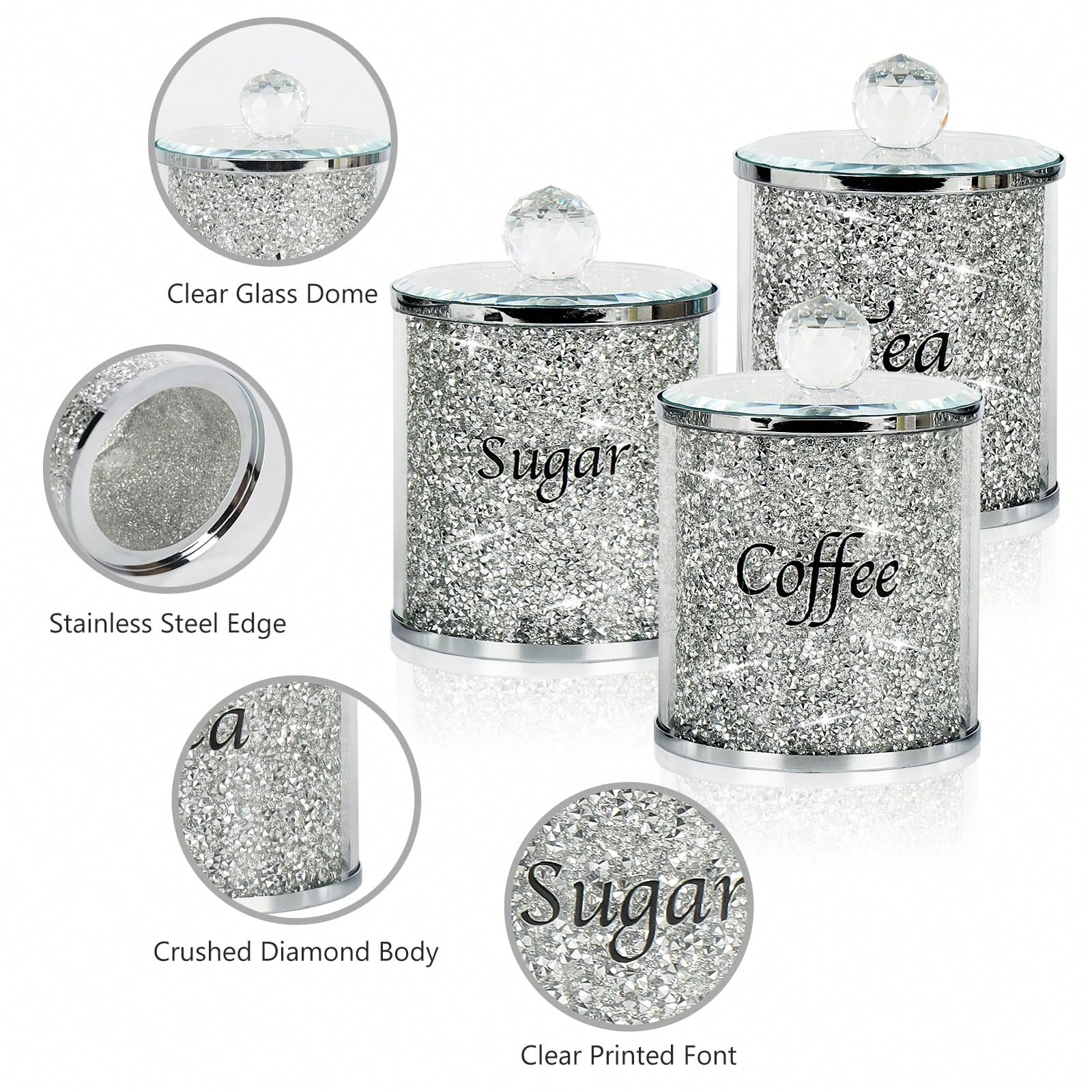 Coffee Tea Jars - Набор банок для кофе, сахара и