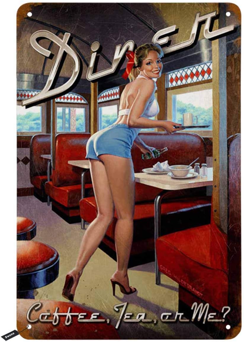 Coffee Tea With Me - Металлические таблички Swono Dinner Tin Signs,
